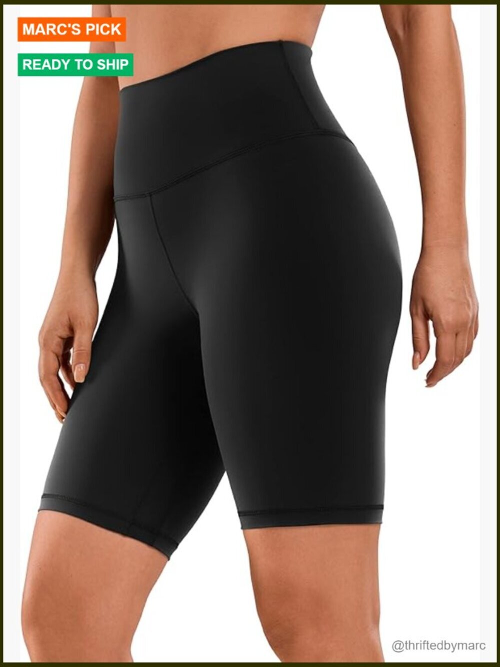 High Waisted Biker Shorts 8" Seamless Yoga Workout Spandex